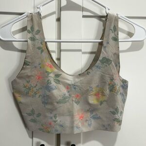 Floral Beige Crop Top
